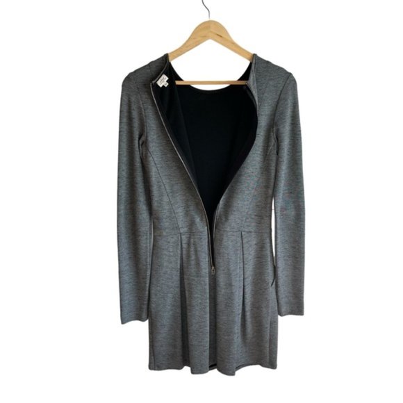 Wilfred Tartine Dress Size 6 Heathered Gray Fit & Flare - Picture 9 of 11